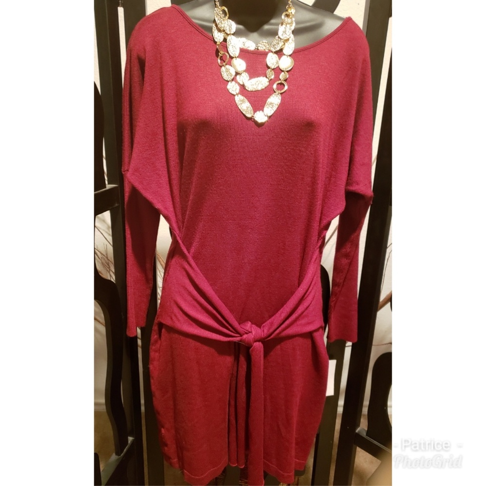 NWT - Burgundy sweater dress L
